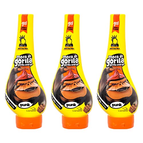 Moco de Gorila Gorilla Snot Hair Gel, Punk 11.99 oz (340g), 3 PACK