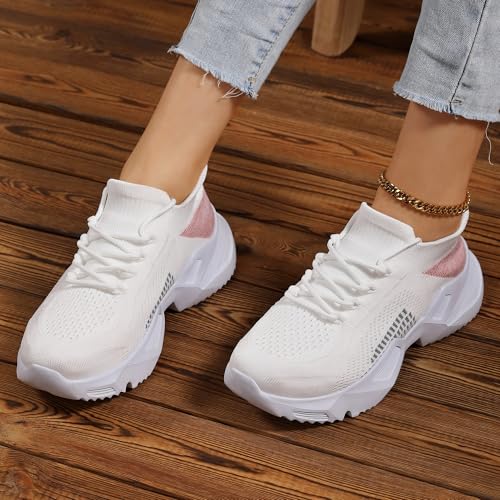 Women's Lightweight and Breathable Walking Sports Shoes - Comfortable and Cushioned Fitness Shoes with Breathable mesh for Daily Walking/Travel4