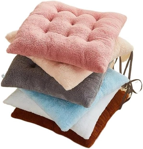 Miniatura 4 de seat Cushion Cojín Cuadrado De Felpa para Decoración Del Hogar, Alfombrilla Suave Y Cálida para Silla De Comedor, Oficina, Estudiante, 404550cm Foam