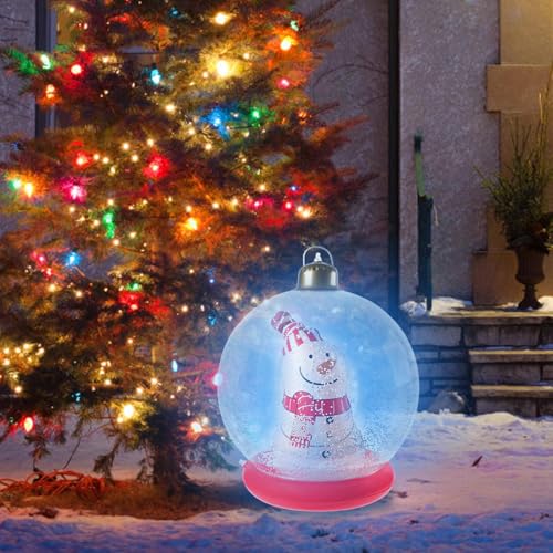 Boule lumineuse de Noël extérieure gonflable et résistante au vent fort - 5