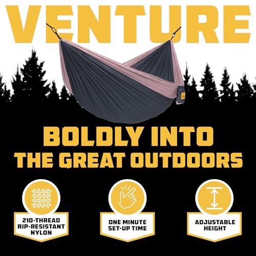 Wise Owl Outfitters Camping Hammock – 500lbs Portable Hammock with Tree Straps - Travel, Backpacking, Hiking, Outdoors Camping Gear - Single or Double