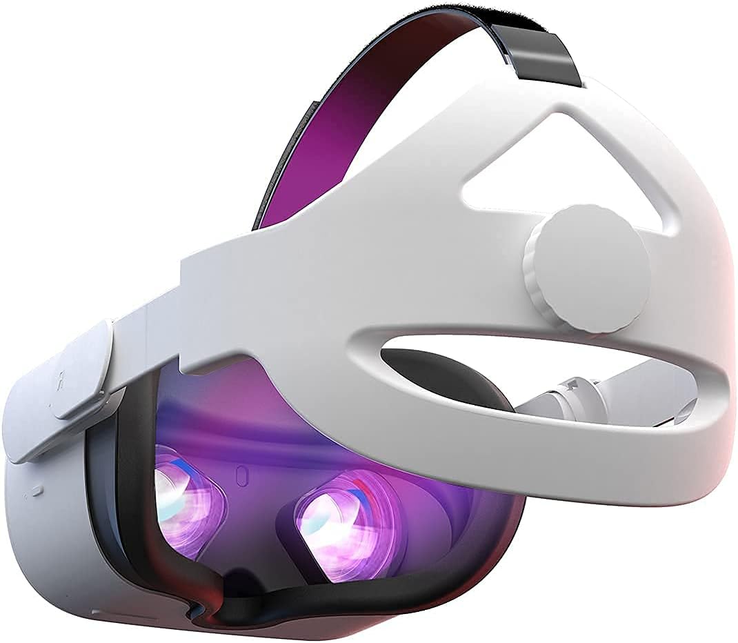 Adjustable Head Strap Compatible for Meta/Oculus Quest 2，Replacement for Elite Strap，with Head Cushion Adjustable Comfortable Protective Strap，Reduce Pressure for Quest 2 Headset