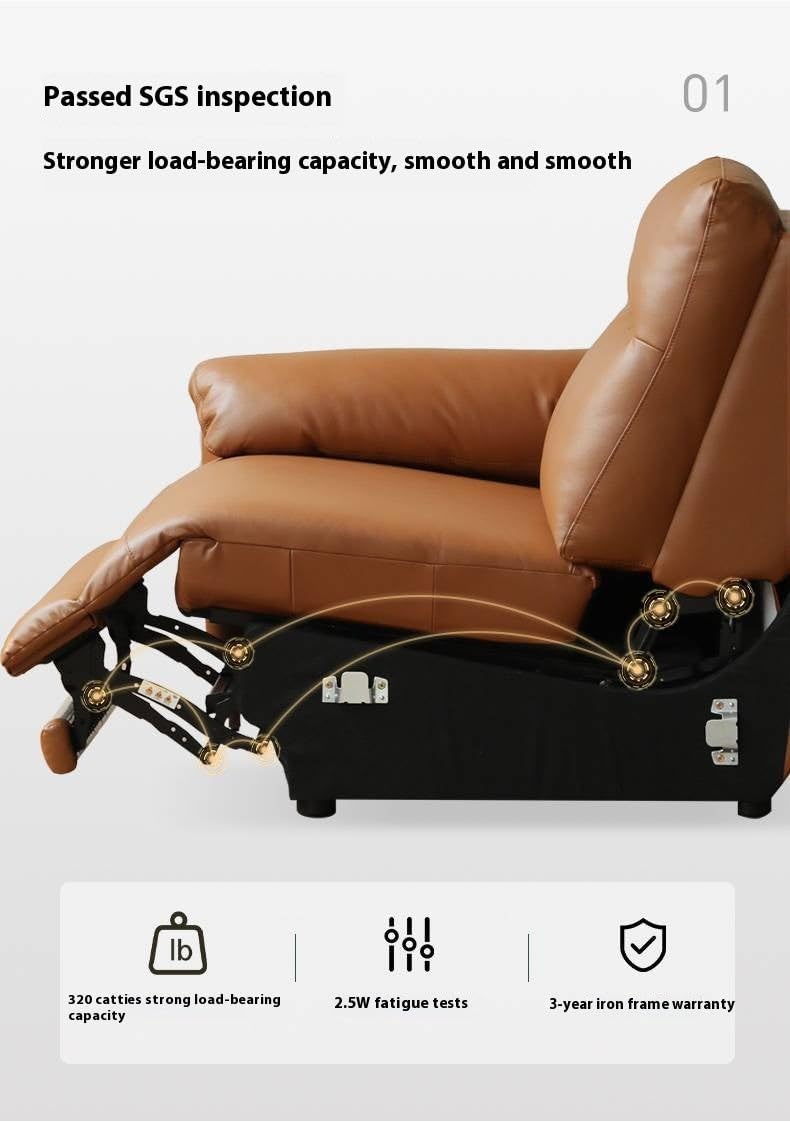 GVAwood Electric Zero-Wall Leather Sofa, Modern Italian-Inspired Design 98.4x38.6x38.2 inch / 250x98x97 сm/Leather Black/Left Electric