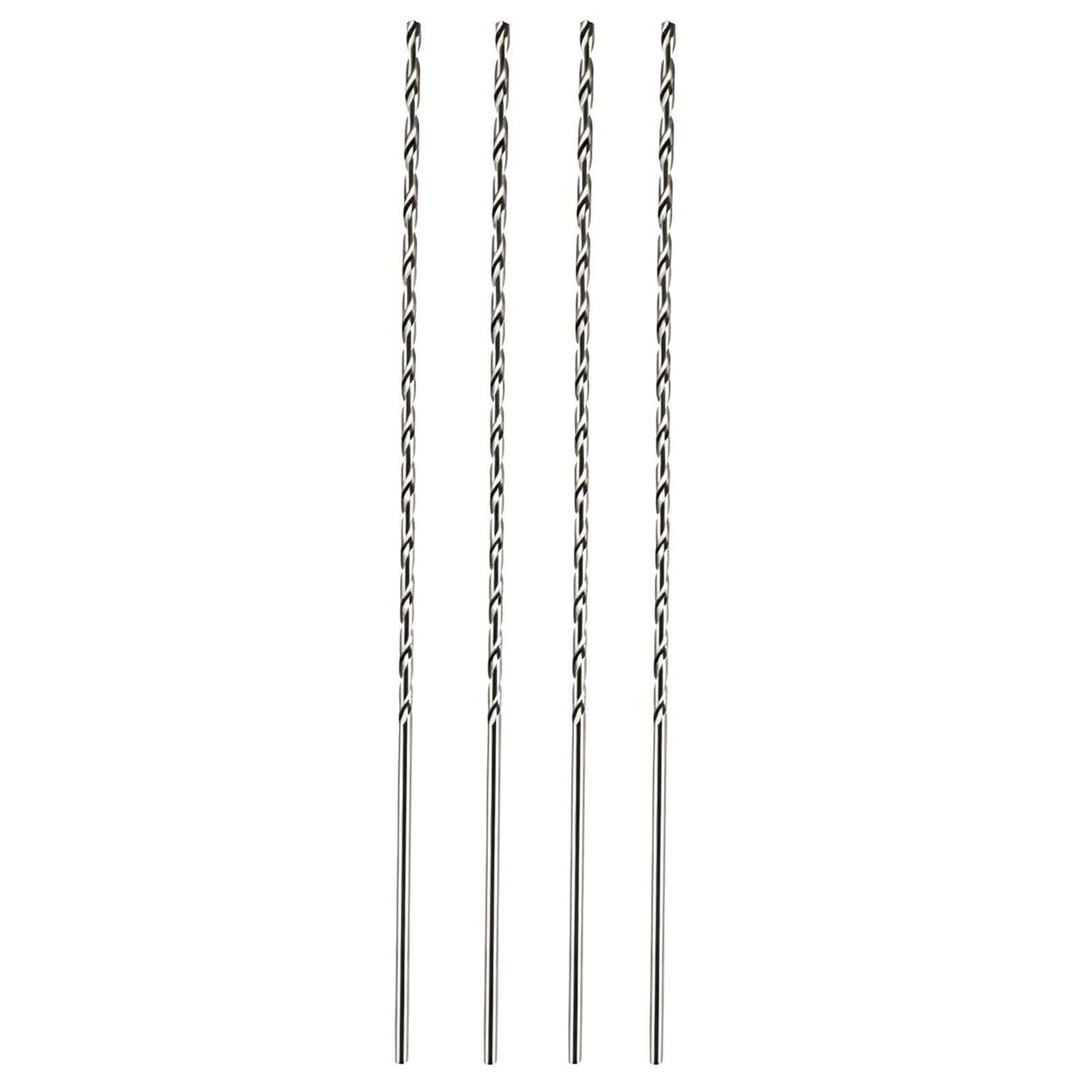 Kesiku 1.5mm Extra Long HSS Metal Twist Drill Bit, 160mm Length, 4pcs