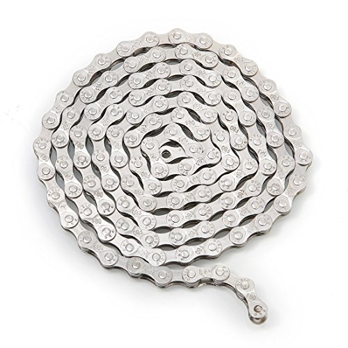 ZHIQIU FSC 6,7,8 Speed 116L Bicycle Chains, Silver,Gold (1/2x3/32-Inch) (Silvse)