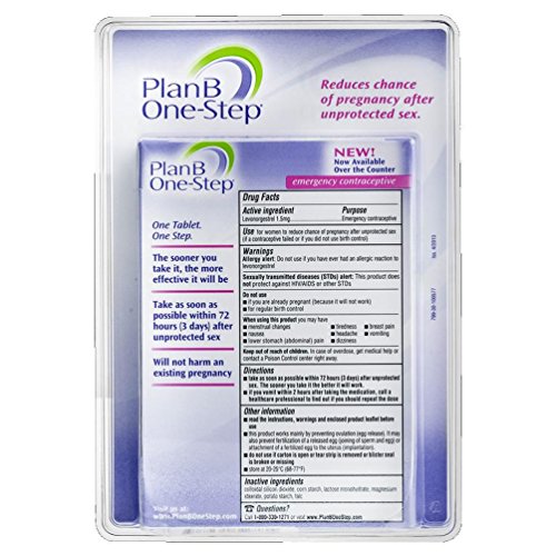 Plan B Emergency Contraceptive Tablet (Contains 1 Tablet 1.5Mg) #TOP1