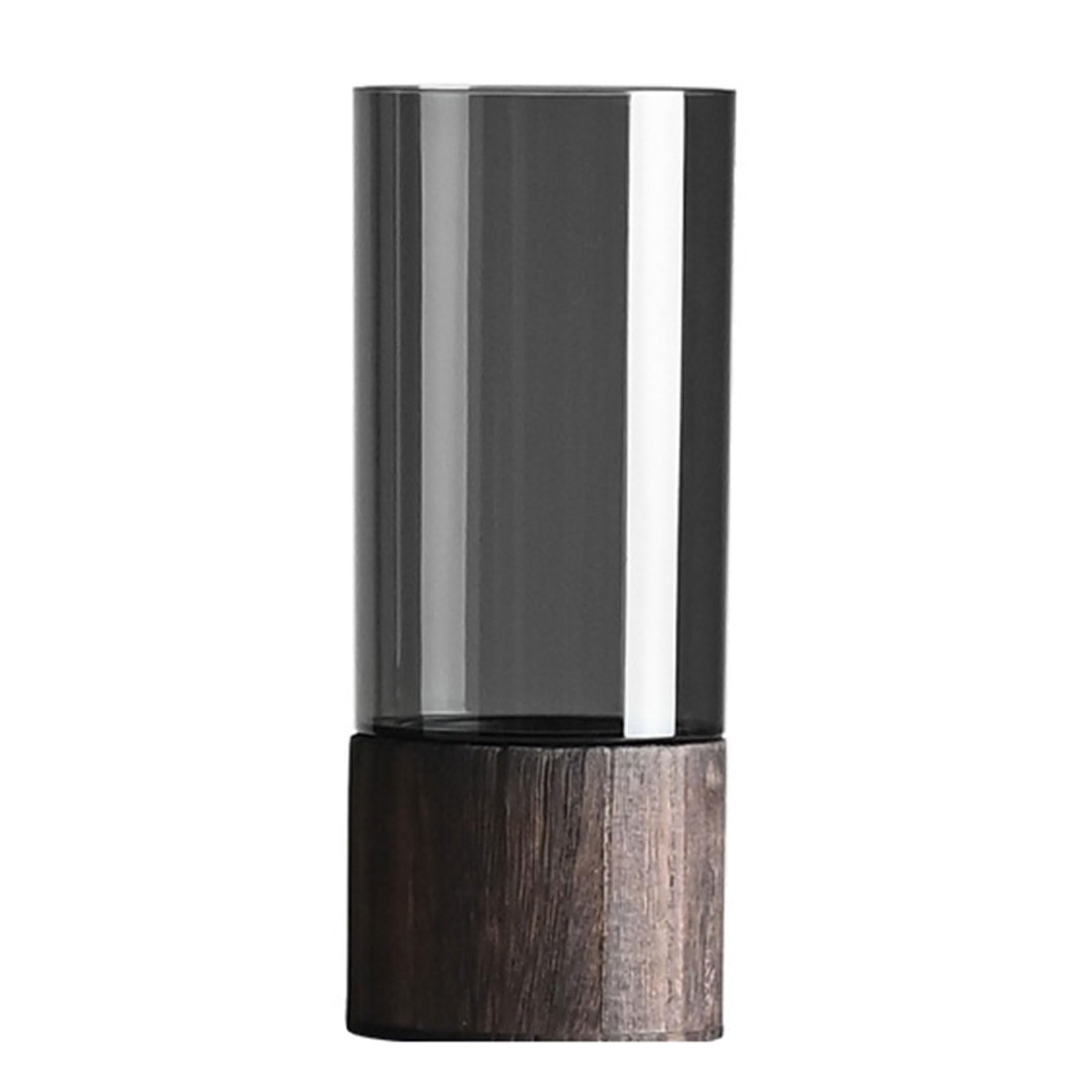 Artistic Wood Acrylic Vases Shatterproof Flower with Wood Base Decorative Vase for Centerpieces Shatterproof