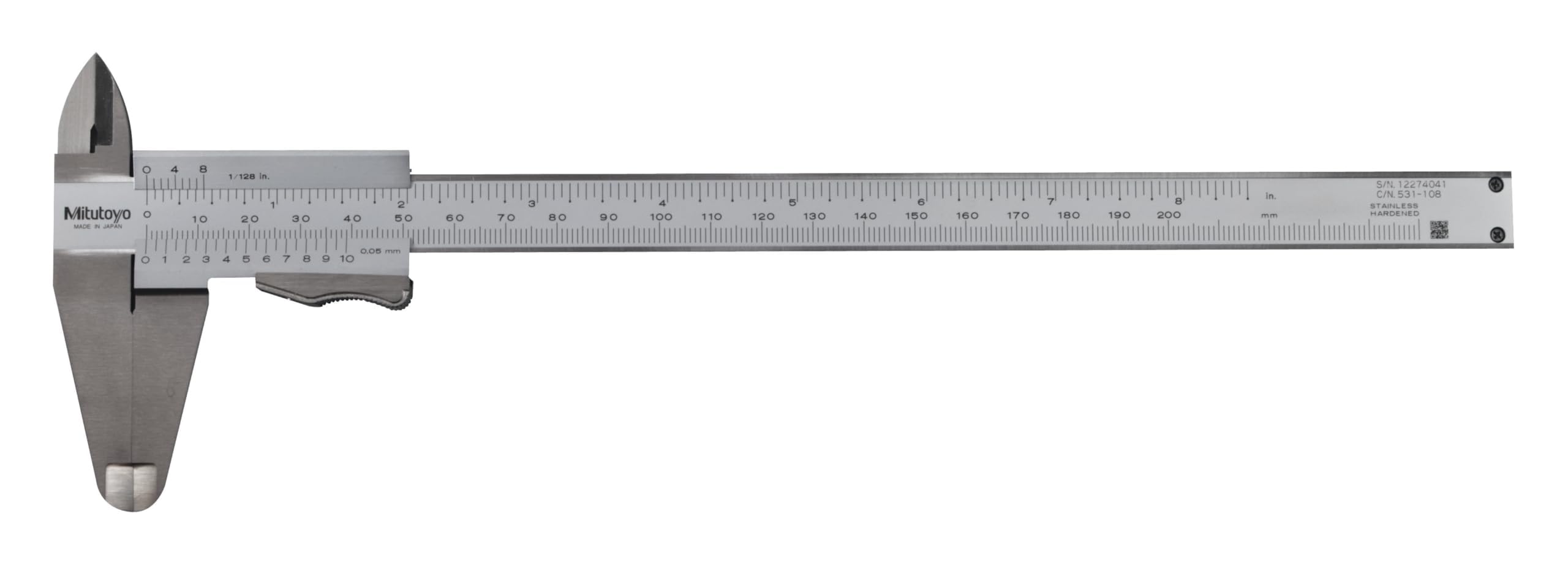 MITUTOYO Präzision-Messschieber mit Momentklemmung DIN 862, 0-150 mm, 1 Stück, 531-122