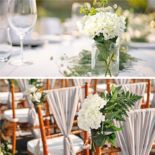 Auihiay 64 PCS Artificial Hydrangea Flowers, Silk Hydrangea Full Flowers Heads with Stems for Wedding Centerpieces, Home, Garden, Baby Shower, Party Decoration (Ivory) - Image 7