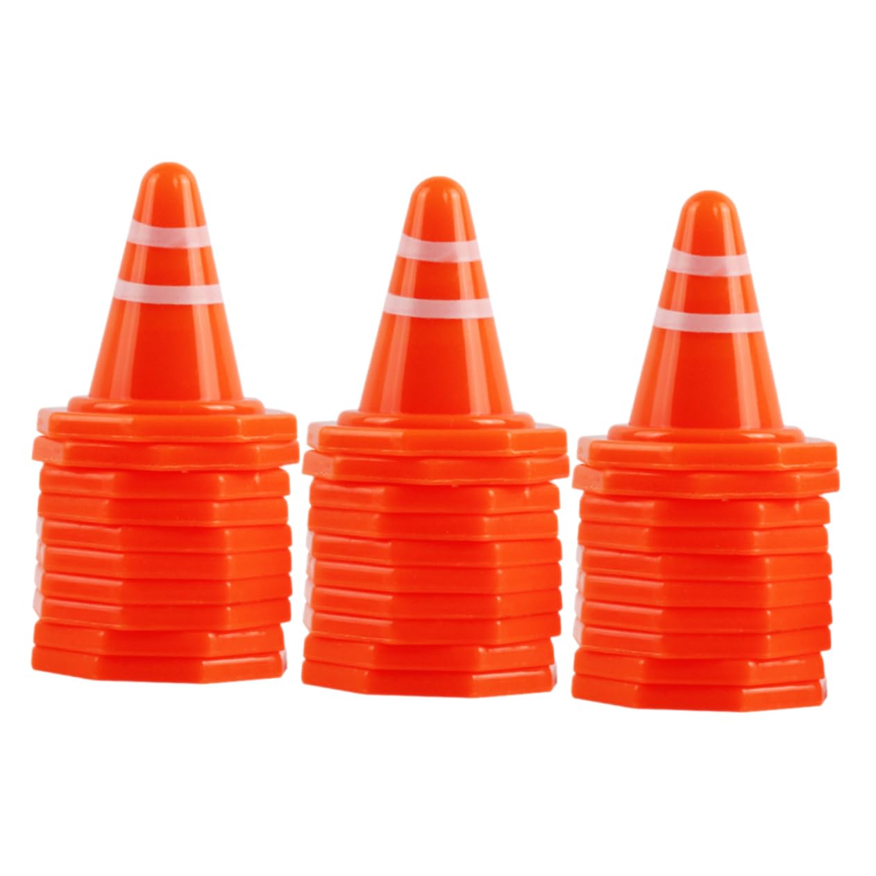 VICASKY 50Pcs Mini Traffic Cones and Roadblocks Simulation Traffic Sign Models for Durable Educational for Enhancing Traffic Knowledge and Parent Interaction
