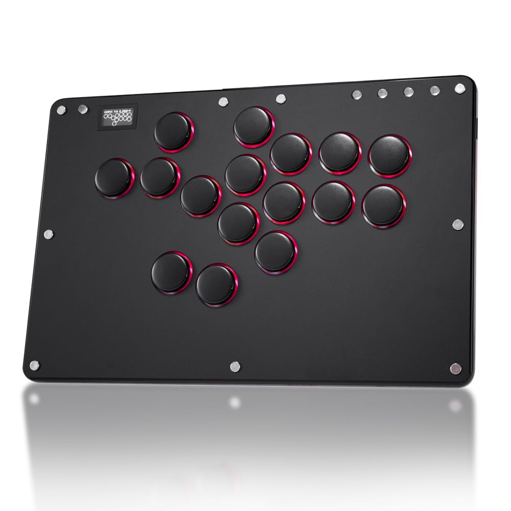 Arcade Stick, Arcade Fighting Stick per PS4 / Switch/PC / PS3, tastiera Street Fight con funzioni Turbo e RGB personalizzat (black)