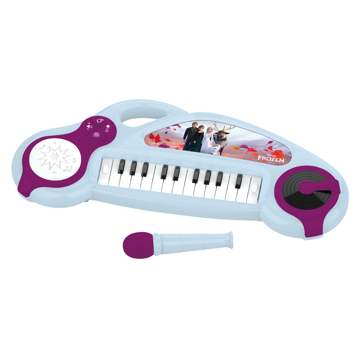 LEXIBOOK Frozen Electronic piano for children with light effects microphone, drums, built-in speaker, demo tunes, DJ player - Image 2