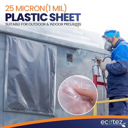 Image of 1 Pack 12 x 9 ft Extra Large Plastic Drop Cloth for Painting