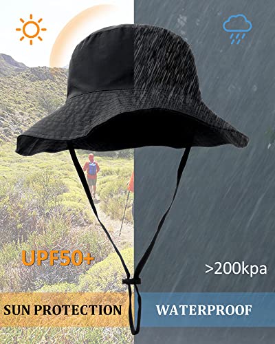 UPF 50+ Waterproof Bucket Hat for Women and Men