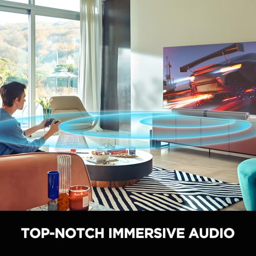 Image of Sound Bar for Smart TV, 80W Soundbar with Bluetooth /ARC /Opt /AUX Connect, Auto Volume Boost, 3 Equalizer Modes, 2 in 1 Detachable Soundbar for TV /PC /Gaming /Projectors