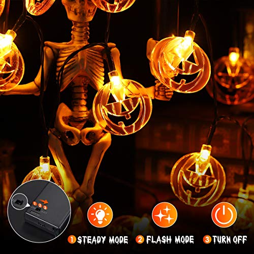 YUNLIGHTS Halloween String Lights, 3 Packs Battery Operated Halloween