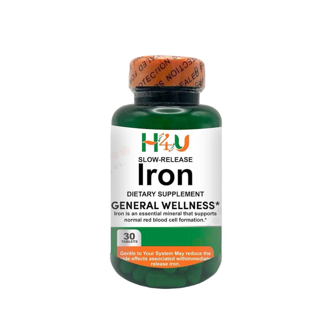 H4U Slow Release Iron 45 mg, 30 Count