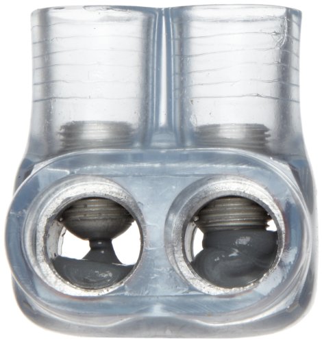 Image of Morris Products 97352 Clear Insulated Multi-Cable Connector - Dual Entry 2 Ports 2 /0-6 Wire Range, 1-Pack