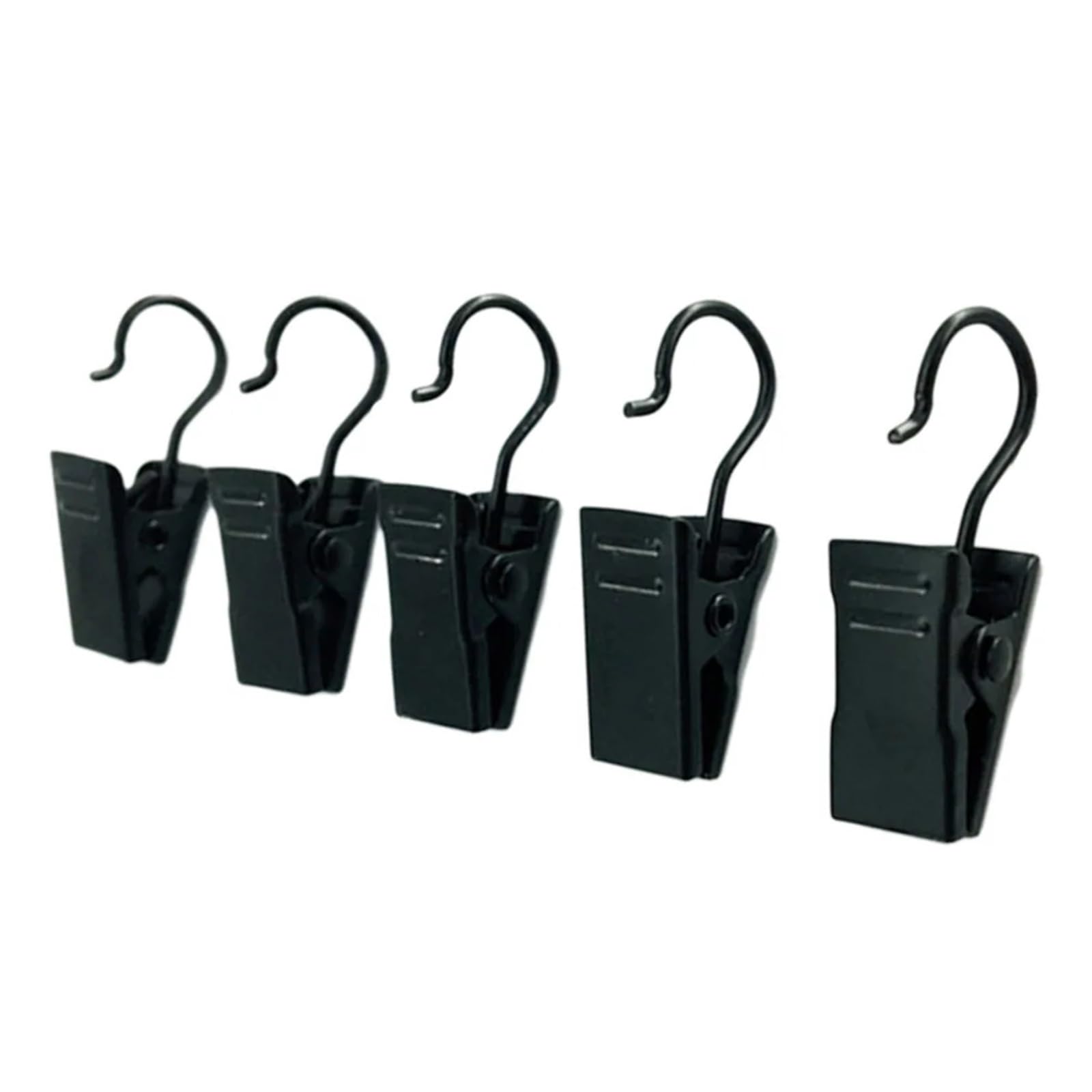 Anneaux de rideaux, Anneaux de rideaux, 120 pièces, crochets draperie en fer noir, Clips for petits poche, quincaillerie