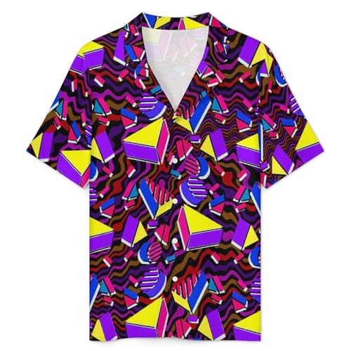 Men's Short Sleeve Pajama Sets Button Down Collar Sleepwear Soft Lounge Pjs Set Lightweight Men's Outfits4