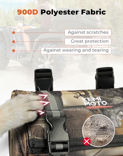 KEMIMOTO Bolsa de para-choque para quadriciclo, bolsa de armazenamento traseira impermeável 130% mai