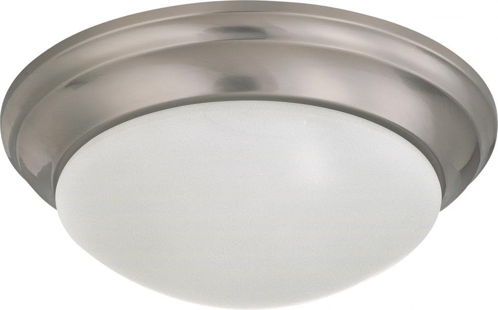 Nuvo Lighting 60/3272 Two Light Flush Mount, Brushed Nickel/Frosted Glass, 14" Flush