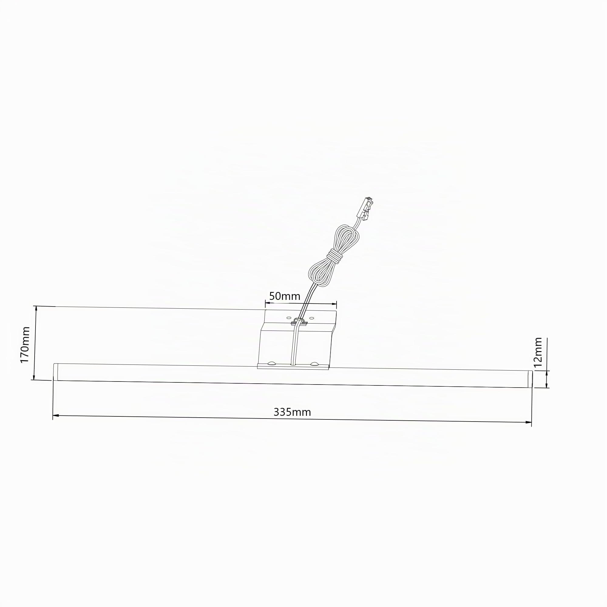 SEBSON Luci per Armadio LED Bianco caldo 3000K, 2x 3,5W, 2x 230lm, Set da 2 | Lampada a Montaggio Superficiale con Interruttore e Spina - Lampada da Armadio