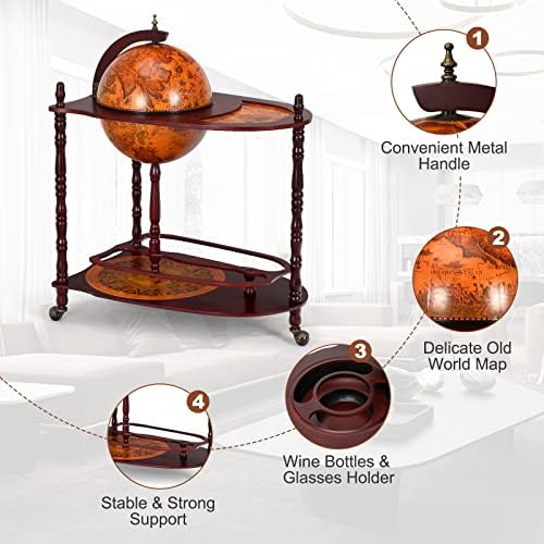 16th Century Italian Globe Bar Cart 3