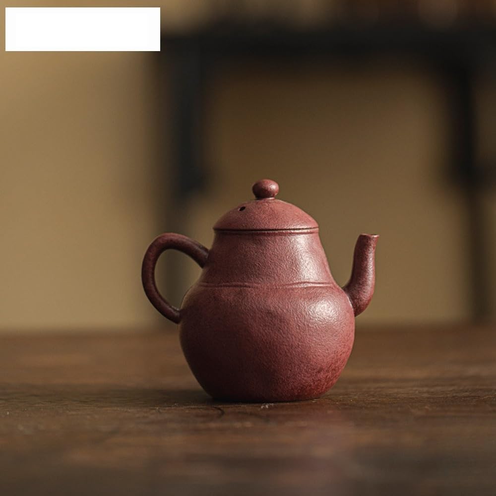 Teiere Teiera Giapponese in Ceramica Grezza da 150 ml, teiera Fatta a Mano, con Foro sferico, bollitore for tè Cinese, con Filtro, Ornamenti for stoviglie Teiera(C 10.2X8.8CM 150ML)