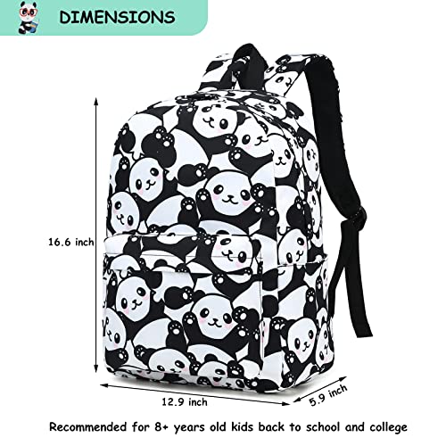 Fuyicat Panda School Backpack for Girls, Kids Teens Elementary Middle School Bag Women College Bookbag Laptop Backpacks4