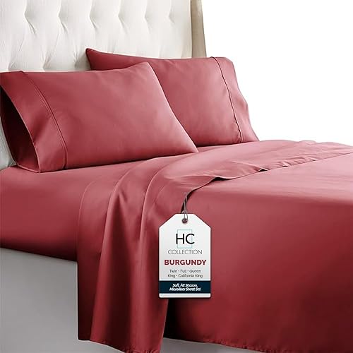 Juego de sábanas de hotel de lujo Serie1800 Platinum Collection, la ropa de cama más suave de calidad superior, no se arruga y no destiñe (todos los
