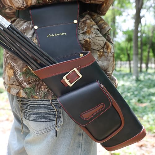 Poearcus Archery Hip Arrow Quiver Arrow Bag Leather Layered Hip Arrow Pouch Suit for Hunting and Target Shooting - Image 6