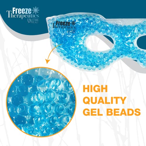 Therapeutic Gel Bead Eye Masks for Puffy Eyes and Headaches - Hot/Cold Reusable Packs for USA Merchants