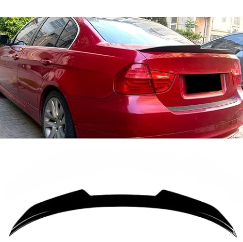 Fjinqiang Glossy Black Car Spoiler Rear For Bmw 3 Series E90 Psm 2005-2012, Sedan Rear Trunk Boot Lip Wing Spoiler, Rear Wing Spoiler Trim Cover,