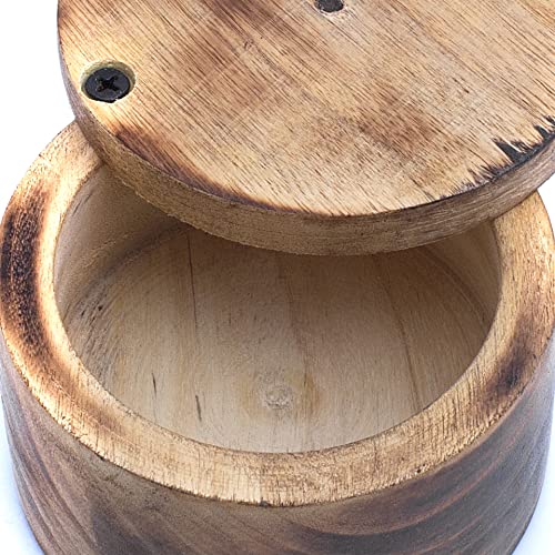 The Great Indian Bazaar Beautiful Handmade Decorative Mango Wood Sugar Bowl with Lid for Salt Spice Herb Loose Leaf Tea Storage Table Countertop Container Novelty Home & Kitchen - Image 4