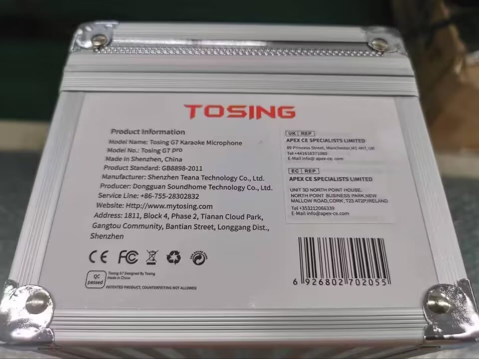 Miniatura 12 de TOSING Máquina de karaoke profesional G7, altavoz portátil con sistema PA Bluetooth de 20 W, estilo moderno, para teléfonos inteligentes o tabletas,