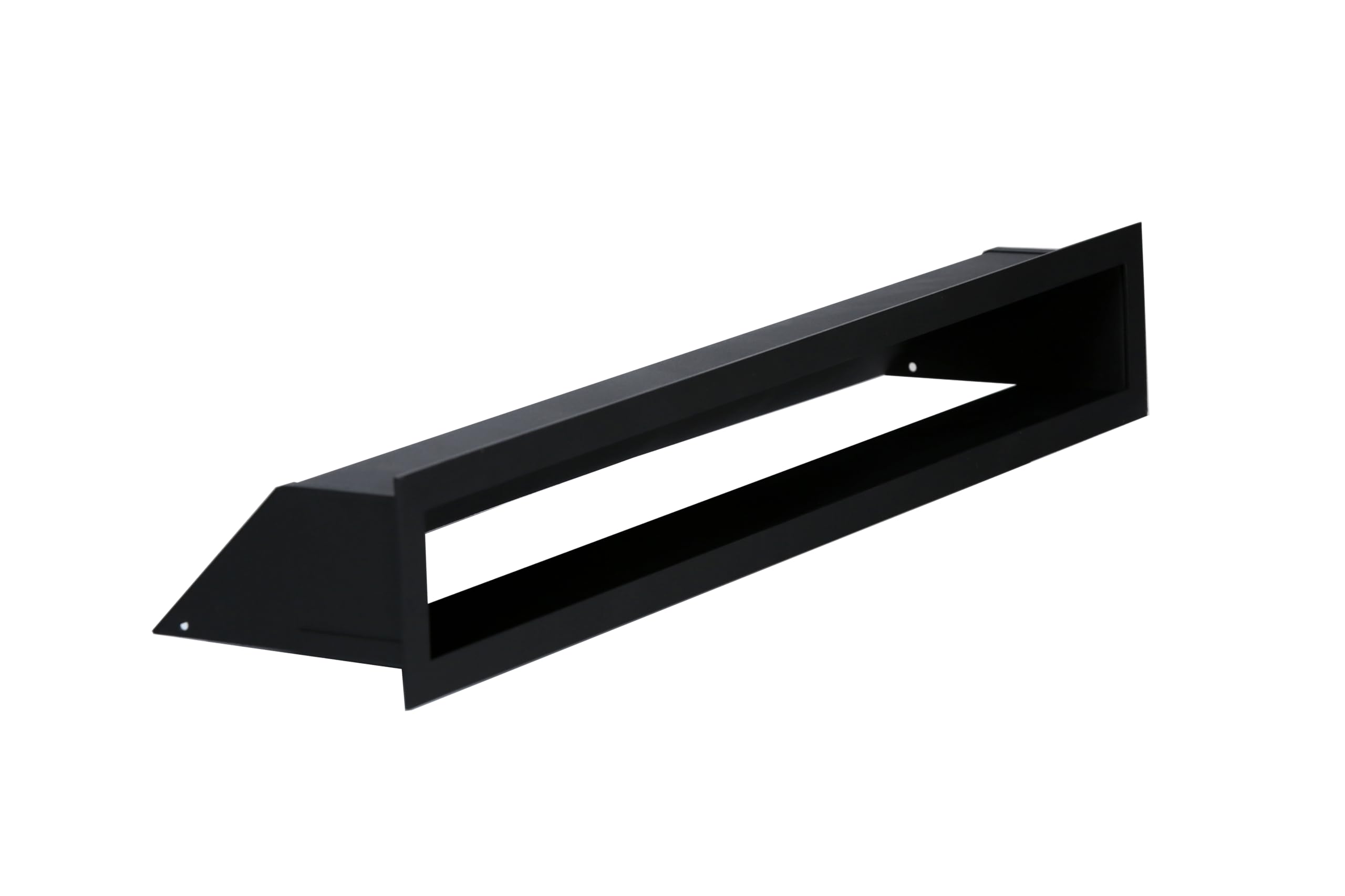 Grille de Ventilation Linéaire Acier Noir RAL 9005 – 60 x 9 cm. | Format linéaire allongé - diffusion d’air chaud - cheminée insert poêle - acier thermolaqué 200 °C