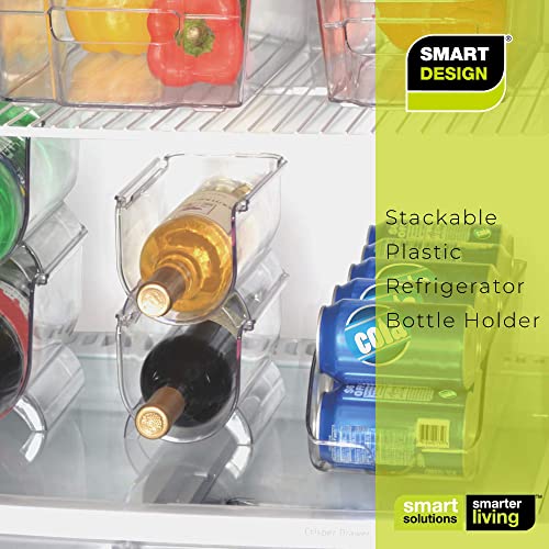Smart Design Refrigerator Bottle Holder With Handle - Holds 750 Ml - Bpa Free Plastic - For Shakers, Stainless Steel, Wine - Kitchen - 8 X 4.15 Inch - Clear #TOP7