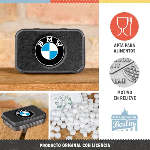 Nostalgic-Art Caja de mentas retro XL, 6 x 9,5 x 2 cm, Official License Product (OLP), BMW – Classic Pepita – Idea de regalo para fans de BMW, con pastillas de menta, diseño vintage - imagen 3