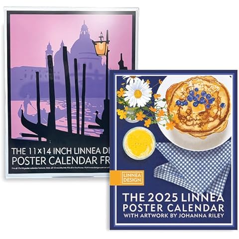 Linnea Design 2025 Poster Calendar and Frame Set 11 x 14" Artwork by Johanna Riley Cover