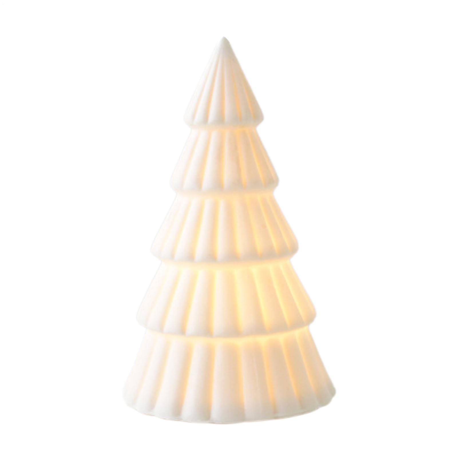 Sapin de Noël en céramique décoration intérieur LED lumineuse table