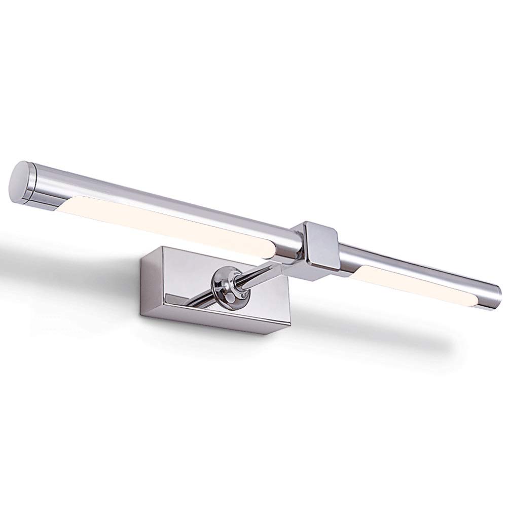 Luz espejo baño, luces espejo 9W LED sobre espejo Linterna pared baño Lámpara espejo maquillaje metal y acrílico, luz gabinete con espejo, iluminación pared espejo fácil instalación