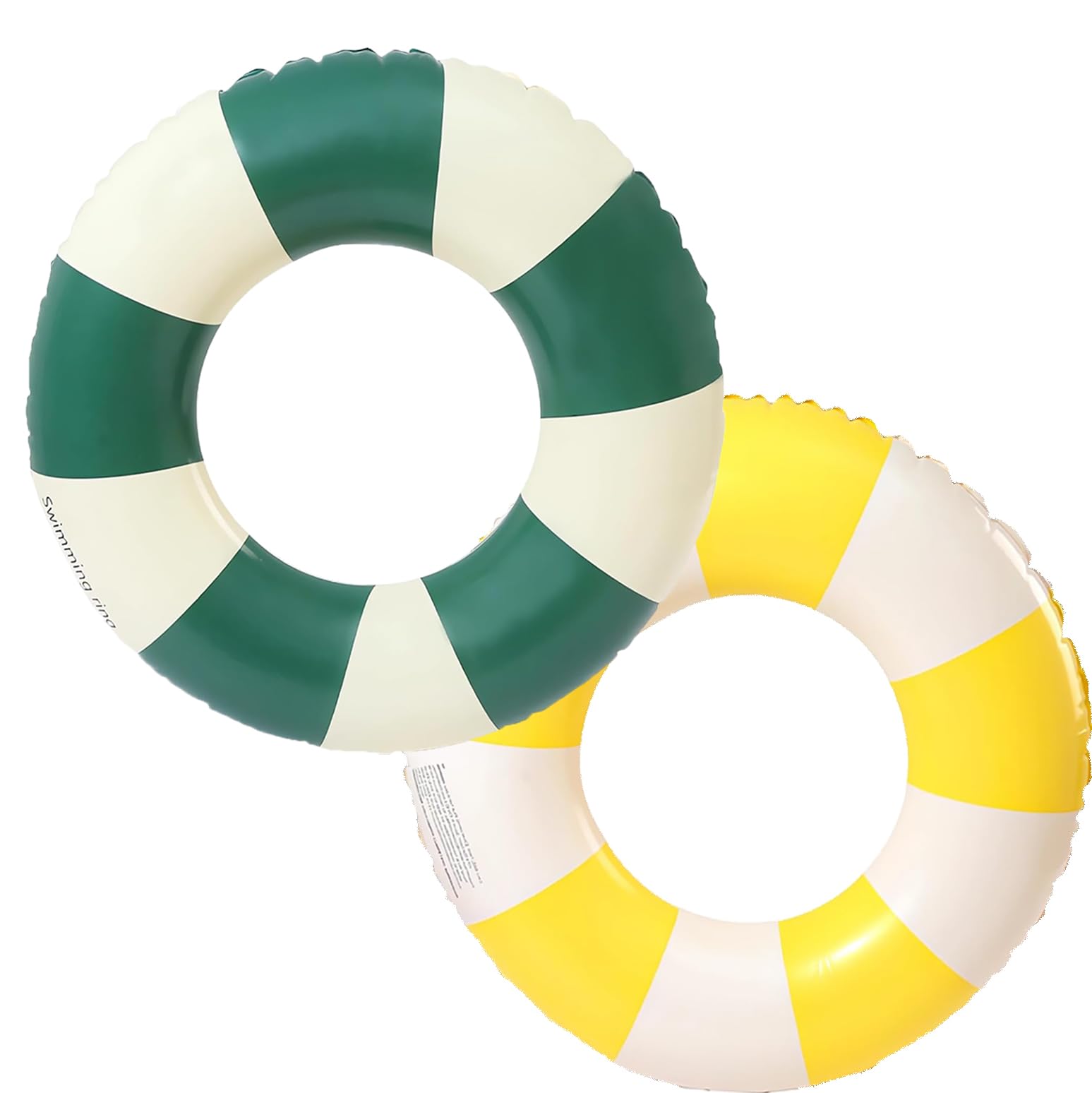 Adult Swimming Ring, Air Mattress, Inflatable Swimming Pool, Float, Swimming Ring Tube for Summer Pool Party (Yellow + Green 70)
