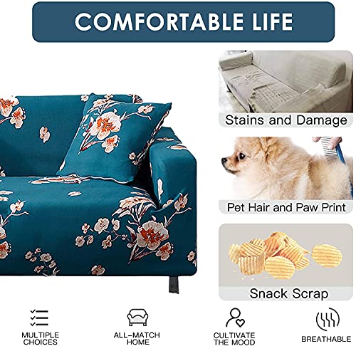 WDong Stretch Sofa Coves, Polyester Spandex Printed Elastic Couch Sofa Slipcovers 4 Seater Furniture Protector Covers - Image 4