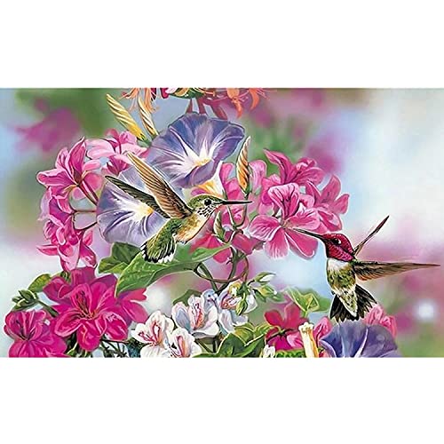 Peinture strass colibris grand format idée cadeau créatif