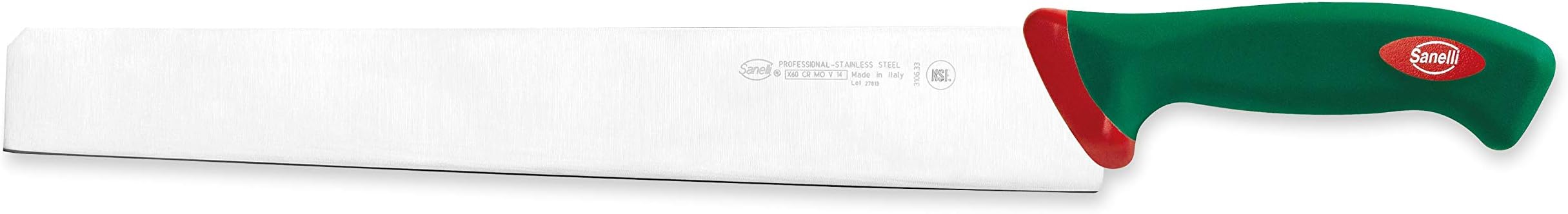 SanelliSN-310633 Premana Professional Salami Slicing Knife, 13", Silver/Green