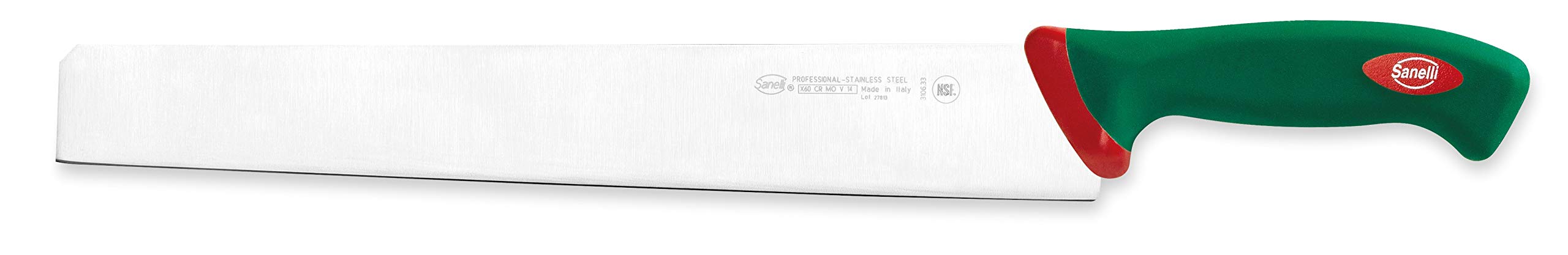 SanelliSN-310633 Premana Professional Salami Slicing Knife, 13", Silver/Green