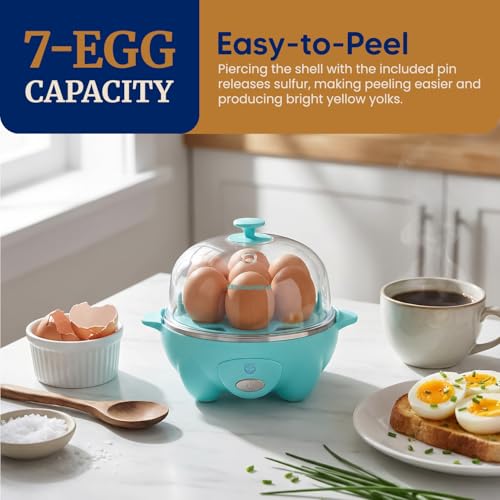 Image of Elite Gourmet 7-Egg Rapid Egg Cooker, Poacher /Omelet Maker, Auto Shut-Off