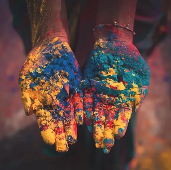 Holi Poudre pour festival, fête, mariage, séance photo, 10 couleurs, 50 sachets de 100 g chacun