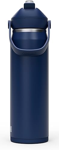 Miniatura 2 de CamelBak Thrive - Botella de agua de acero inoxidable aislada con pajilla, color azul marino, 25 onzas